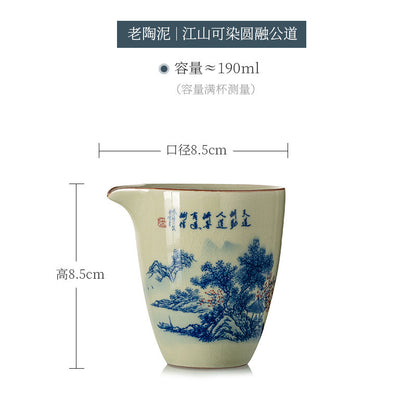 Dehua Old Clay Ceramic Fair Cup Kung Fu Tea Set Tea Pot Chinese Household Tea Pitcher Fair Cup
