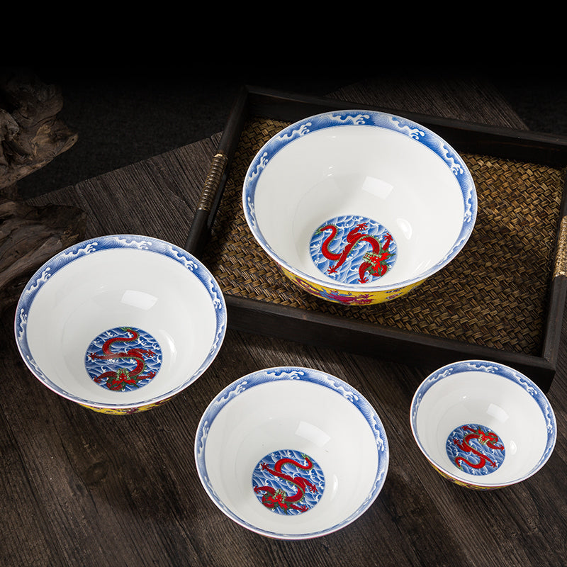 Jingdezhen Hand-Painted Dragon Ceramic Tableware