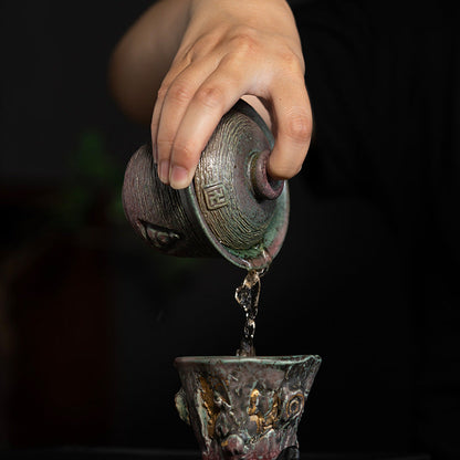 Stoneware Handmade Dunhuang Impression Gaiwan