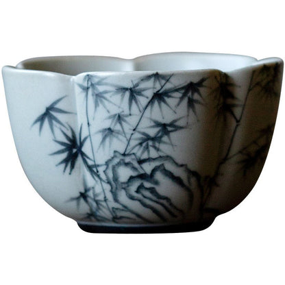Hand-Painted Dianthus Tea Cup