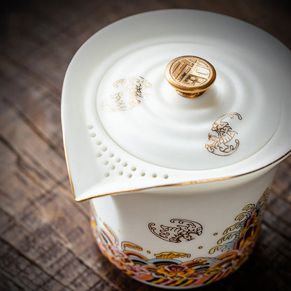 Portable Travel Tea Set  One Pot Fills Three Cups