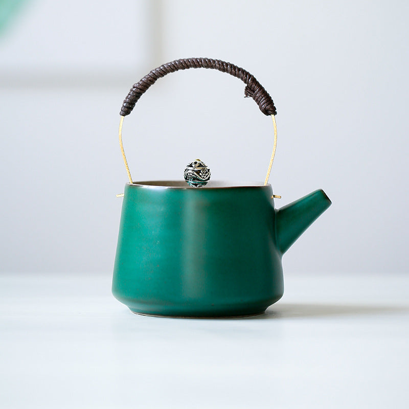 Handmade Retro Kiln Transmutation Ceramic Teapot