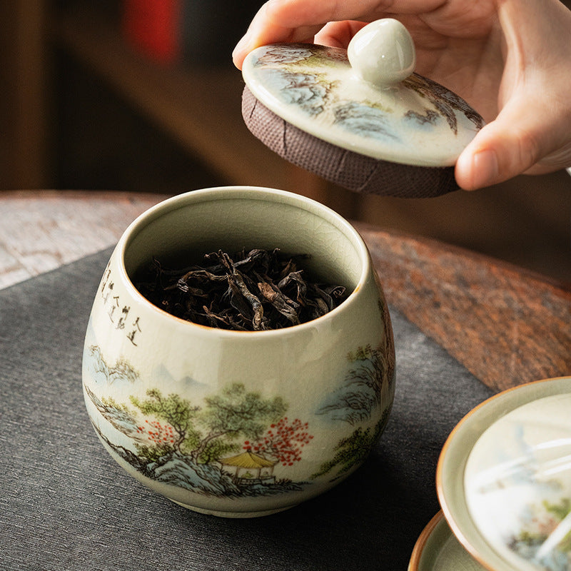 Portable Ceramic Green Tea Gift Set