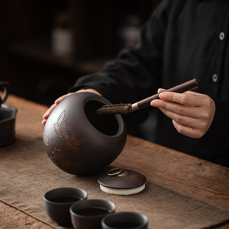 Qingxi Purple Pottery Tea Pot Large Capacity Household Ceramic Sealed Tea Pot Handmade Jump Knife Glaze-Free Grinding Guangda Tea Warehouse