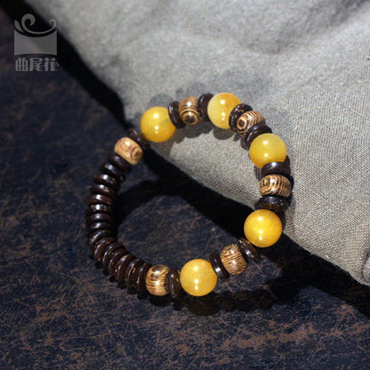 Retro Ethnic Style Blackwood Bodhi Bracelet