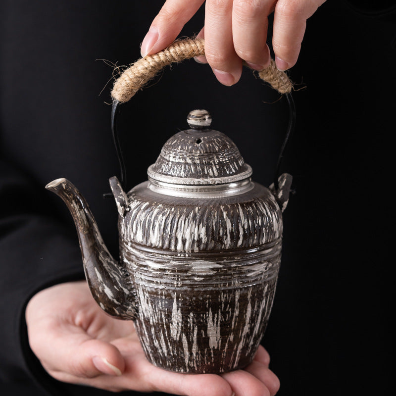 Vintage Stoneware Ceramic Teapot