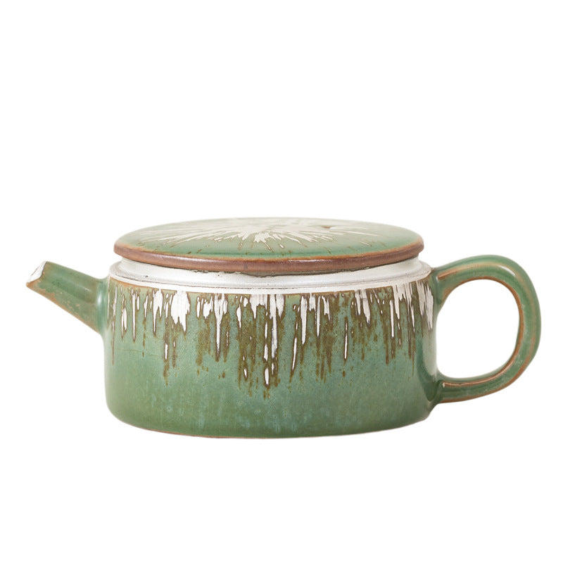 Handmade Ceramic Teapot Silver Gilded Teapot