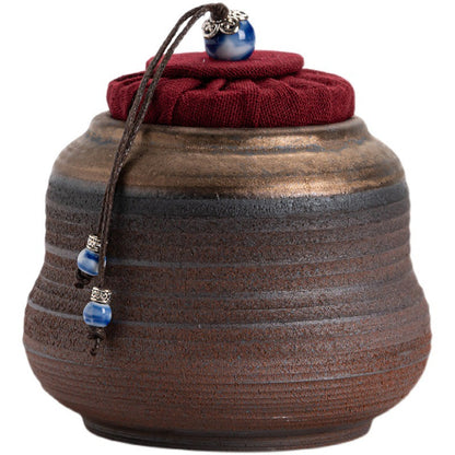 Retro Stoneware Tea Pot Set Sealed Tea Container