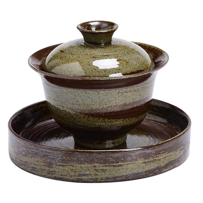 Japanese Style Handmade Stoneware Gaiwan