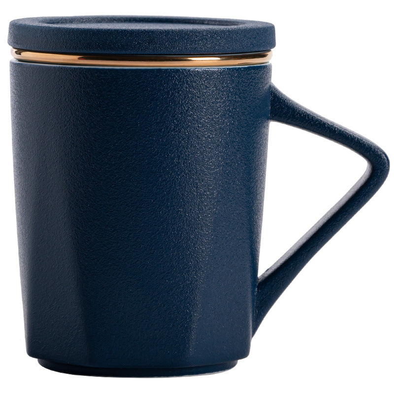 Geometric Three-Piece Office Cup with Cup cover and Liner