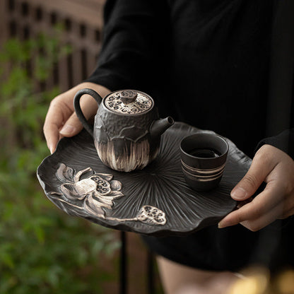 Handmade Relief Tray Dry Tea Tray