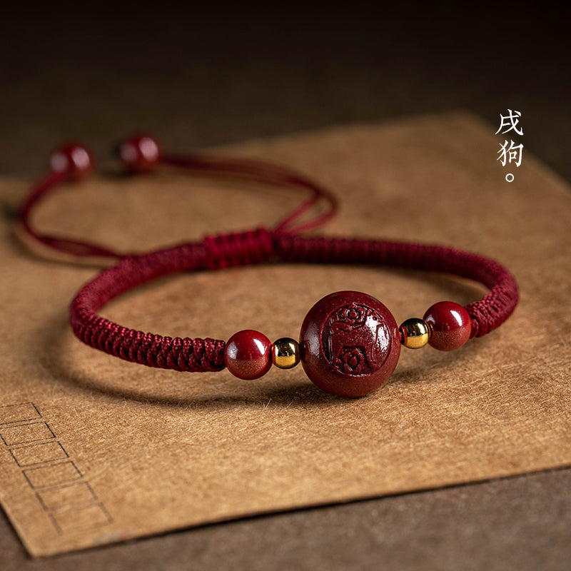 Lucky Zodiac Cinnabar Red Rope Bracelet