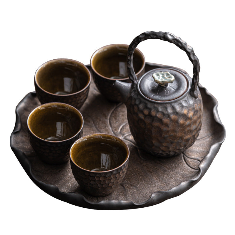 Japanese Simple Retro Kiln Change Gold Kung Fu Tea Set