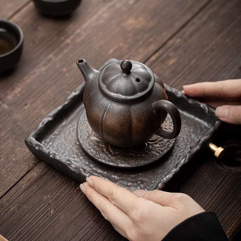 Japanese Style Gilding Iron Glaze Fruit Teapot