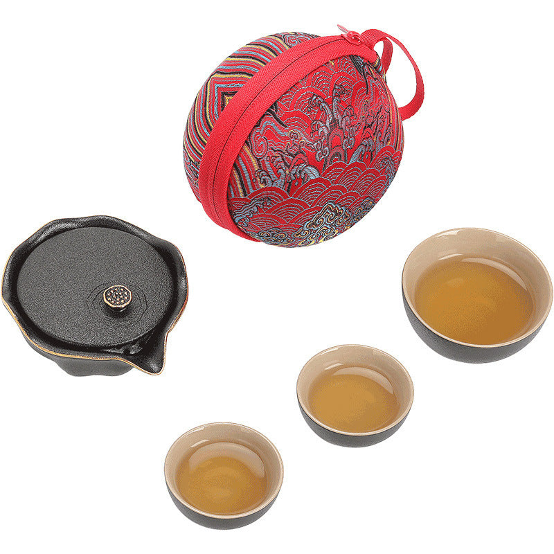 Portable Ceramic Travel Tea Set