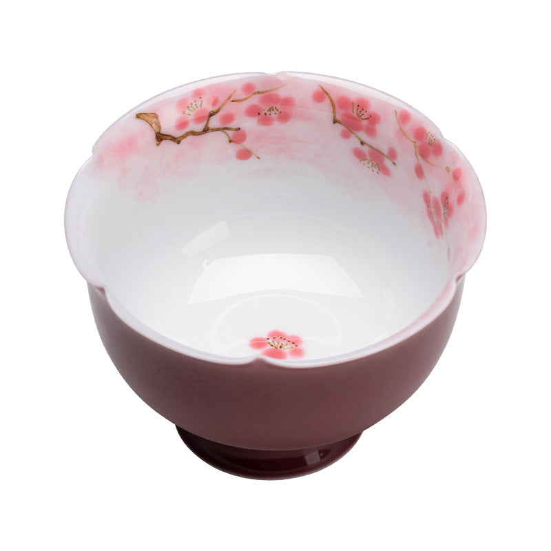 Dehua Qingluo Hand-painted Flower Cup