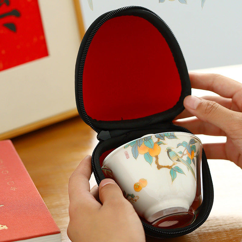 Persimmon Portable Travel Tea Set