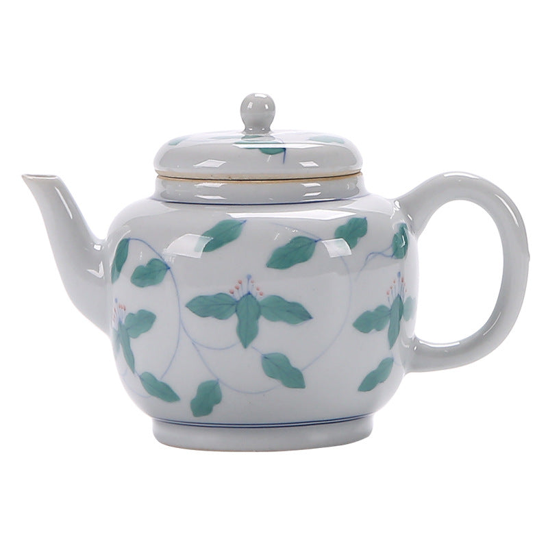 Hand Painted Smoothly Ceramic Teapot Single Teapot