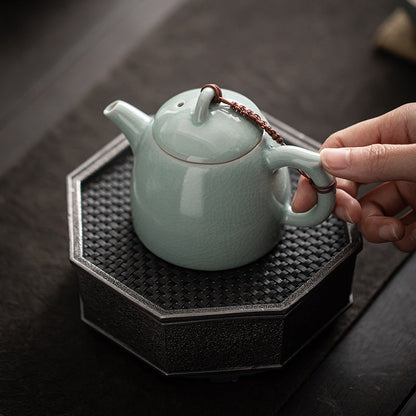 Ru-Porcelain Hill Pot Ceramic Teapot