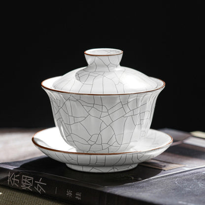 Ru Ware Ceramic Three Pieces Gaiwan
