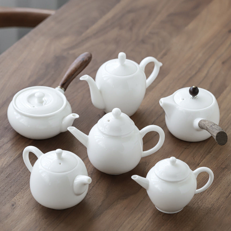 Dehua Sheep Fat Jade Porcelain Tea Set