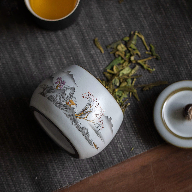 Ru Kiln Ceramic Sealed Moisture-Proof Tea Jar
