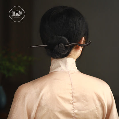 Ancient Style Extended Ebony Hairpin
