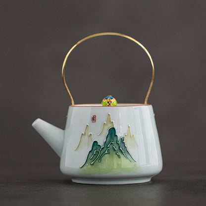 Hand-Painted Color Filling Teapot
