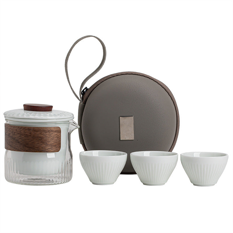 Portable Glass Quick Travel Tea Set