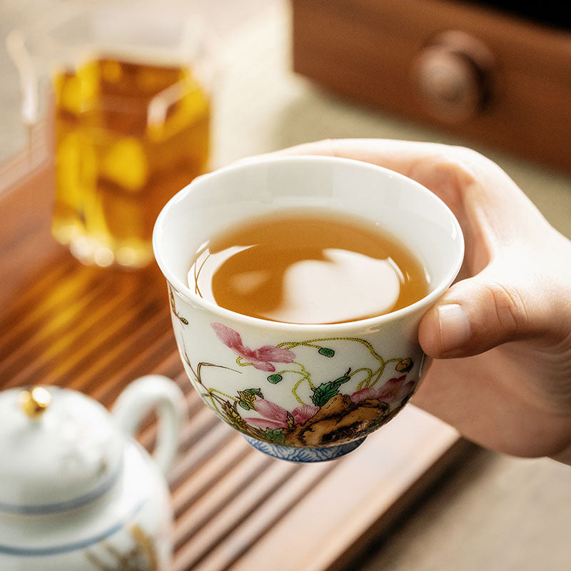 Antique Glaze Enamel Home Handmade Tea Cup