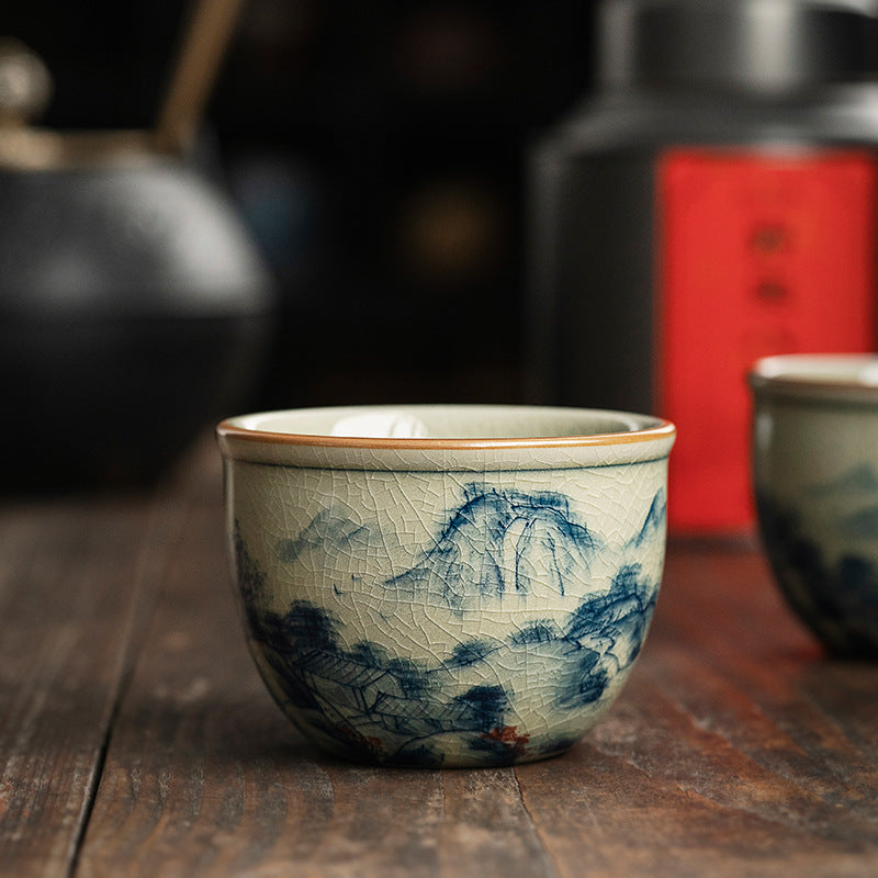 Blue and White Porcelain Landscape Master Cup