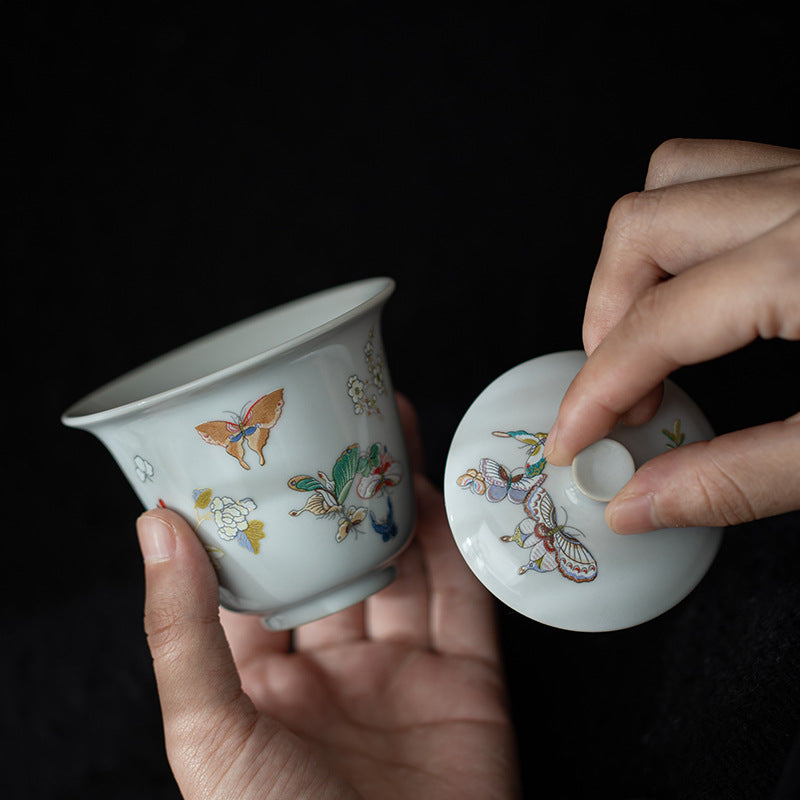 New Chinese Moon Butterfly Ercai Gaiwan