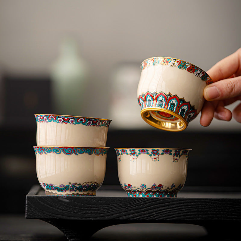 Gilded Porcelain Tea Tasting Cup