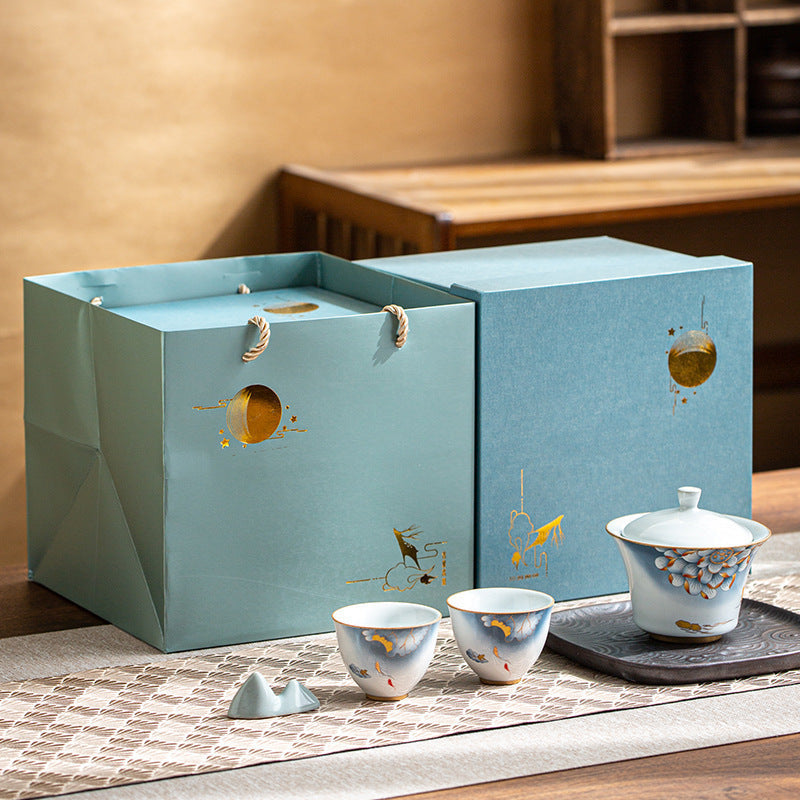 Lucky Ceramic Antique Gongfu Tea Set