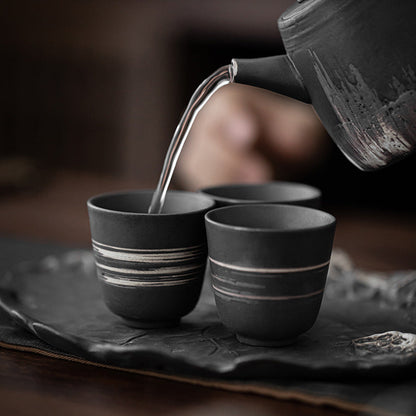 Ji Ji Feng Stoneware Handmade Tea Cup