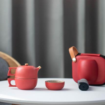 Coarse Pottery Travel Portable Tea Set