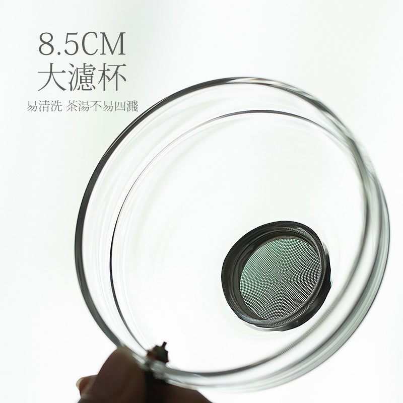 Creative Heat-Resistant Glass Tea Strainer Pitcher Tea Strainer Hammered Base Tea Filtration Tea Dust Kung Fu Tea Utensils