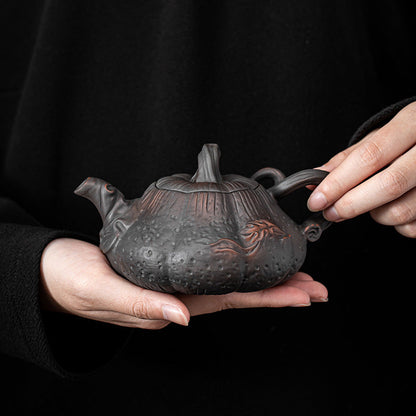 Antique Relief Ceramic Teapot