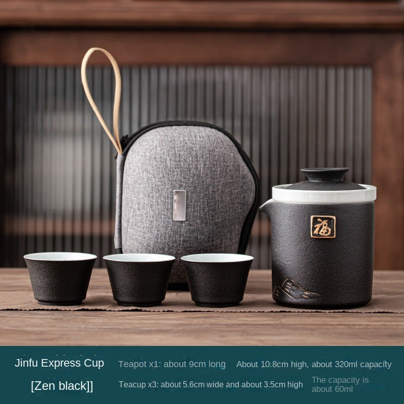 Portable Jinfu Express Cup Outdoor Travel Tea Set