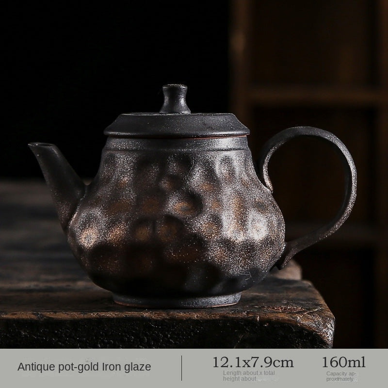 Japanese Style Gilding Iron Glaze Teapot