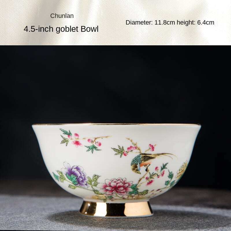 High Foot Anti-Scald Jingdezhen Ceramic Tableware