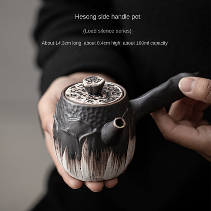 Jiji Style Stoneware Side Handle Teapot