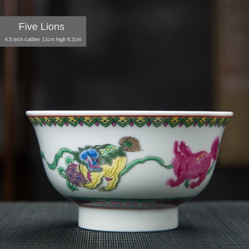 Jingdezhen Fish Play High Temperature Porcelain/Handmade Rice Bowl