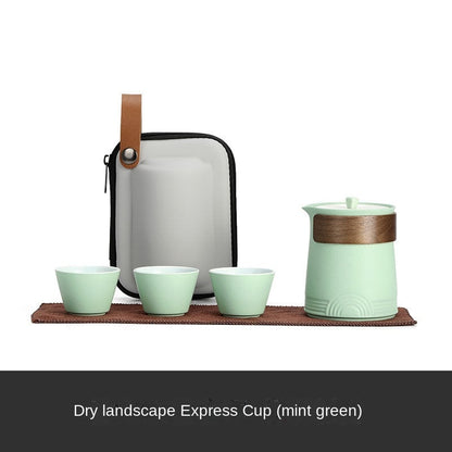 Japanese Style Outdoor Ceramic Tea Set