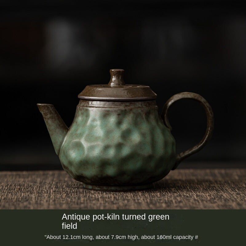 Japanese Style Handmade Kiln Baked Qingye Teapot