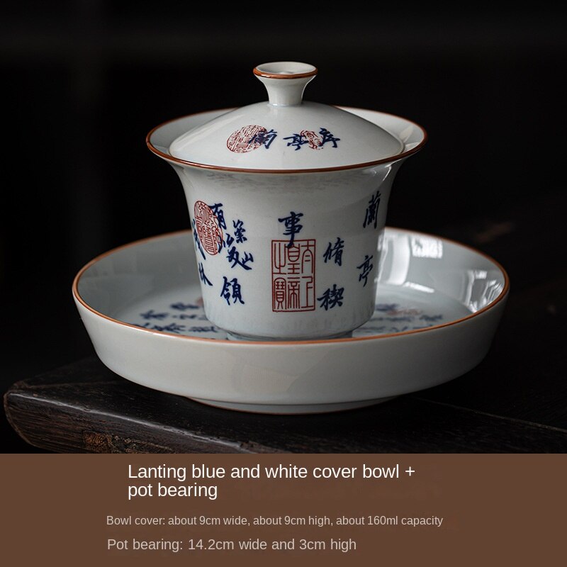 Lantern Sequence Tureen in Chinese Antique Style Gaiwan