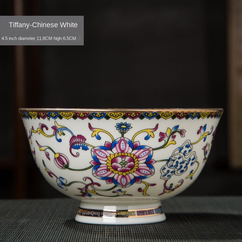 Chinese Jingdezhen Enamel Tableware Ceramic Bowl