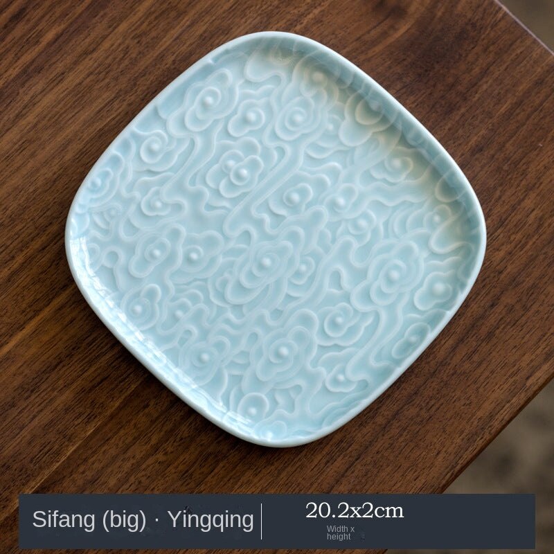 Ceramic Dry Bubble Tea Tray Snack Plate
