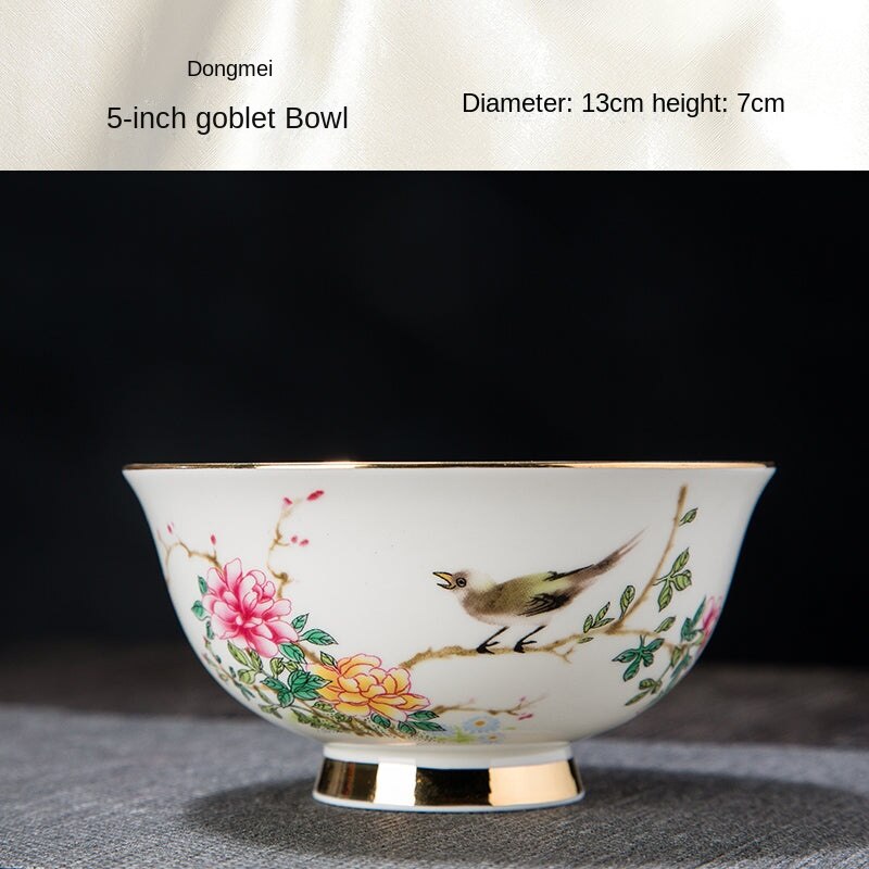 High Foot Anti-Scald Jingdezhen Ceramic Tableware