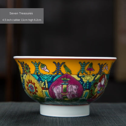 Jingdezhen Fish Play High Temperature Porcelain/Handmade Rice Bowl